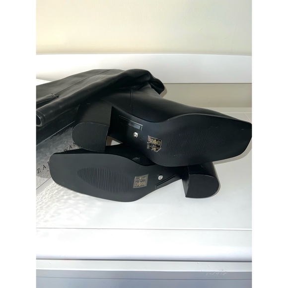 SOLD!! Akira Faux Leather Heeled Boots - Black - Picture 6 of 7